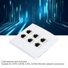 Ethernet Wall Plate 6 Port, Cat 6 Ethernet Wall Outlet