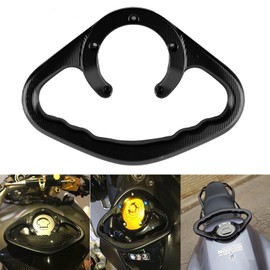 Motorcycle Rear Passenger Handles Gas Tank Grab Bar Rear Fuel Tank Armrest Handle Grip Handlebar 5 Holes for Yamaha R1 R6 R25 R3 MT-03 MT-25 MT-07 MT-09 Tracer FZ1 FZ6 FZ8 XJ6 YZF600(Black)