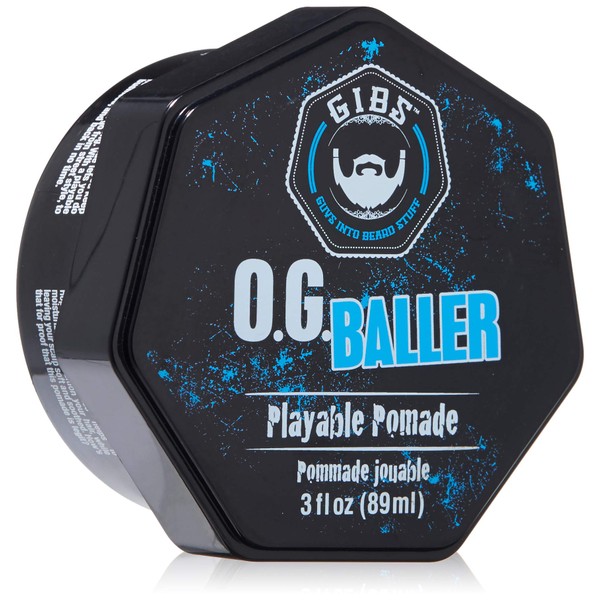 GIBS Grooming OG Baller Pomade- Flex Hold Medium Shine- With