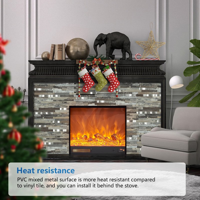 Midcard 20 Sheets Peel and Stick Backsplash PVC Wall Tile,for