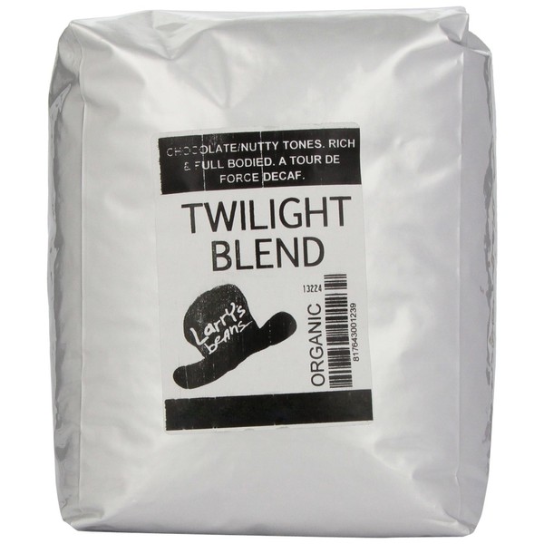 Larry's Coffee Beans Fair Trade Organic Whole Bean 5Pound Bag FBA278505, Decaf Twilight Blend, 80 Ounce