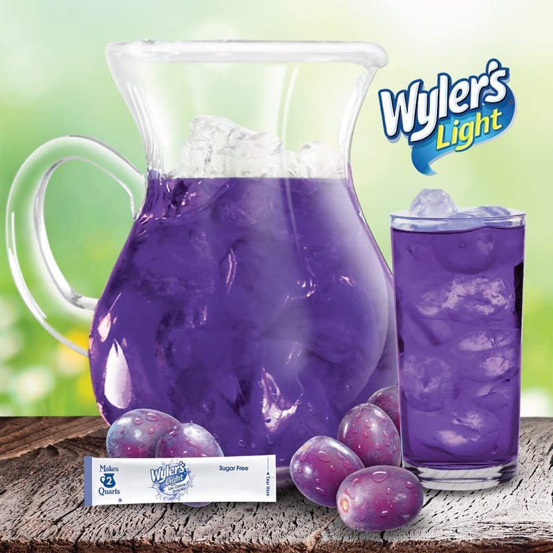 Wyler's Light Pitcher Packs, Water Drink Mix,Grape,6 Pitcher Packets