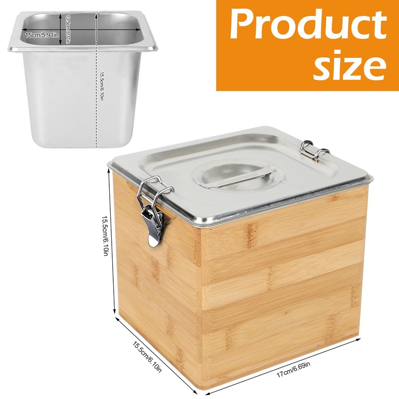 AQQHSAIN Compost Bin Kitchen with Lid Countertop Compost Bin Indoor