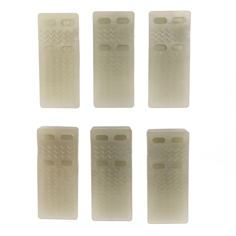 6Pcs Door Stoppers Rubber Wedge Stops Windproof Crashproof Fluorescent for