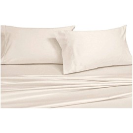 happy at home Giza Cotton Sheets, Queen Size Giza Cotton Sheets Set to Fit Upto 18'' Deep Pocket, 100% Certified Giza Egyptian Cotton Sheets, My Dreams Giza Sheets, Giza Sheet Set Ivory