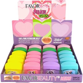 Bálsamo Hidratante de Labios, Forma de Vaselina 24pcs - Humecta, Repara e Hidrata los Labios, Dejando un Brillo y un Delicioso Aroma Frutal, Ideal Para Labios Secos.