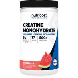 Nutricost Creatine Monohydrate Powder (Watermelon, 500 Gram) - Micronized Creatine Supplement - Vegan, Non-GMO, Gluten Free