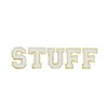 2.16" White Chenille Letter Patches, Self Adhesive Letters for Clothing,