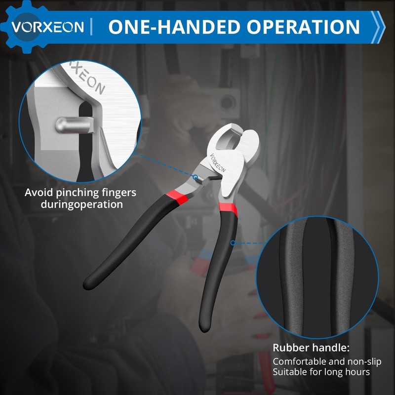 VORXEON Cable Cutter 10inch Heavy Duty Large High Leverage Cutter
