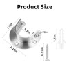4 Pack Stainless Steel Rod Sockets Closet Pole Sockets U-Shaped