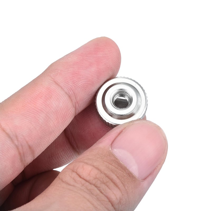 sourcing map 5Pcs M5 Knurled Thumb Nuts, Carbon Steel Round
