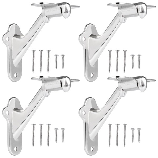 RealPlus Handrail Stair Bracket, 3" Staircase Hand Rail Brackets for