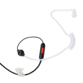 HYS Walkie Talkie 2 Pin Surveillance Covert Acoustic Tube Earpiece Headset with Mic PTT for Motorola CLS1413 CP110 CT150 CP040 XTN600 Ham Radio (2 Pack)