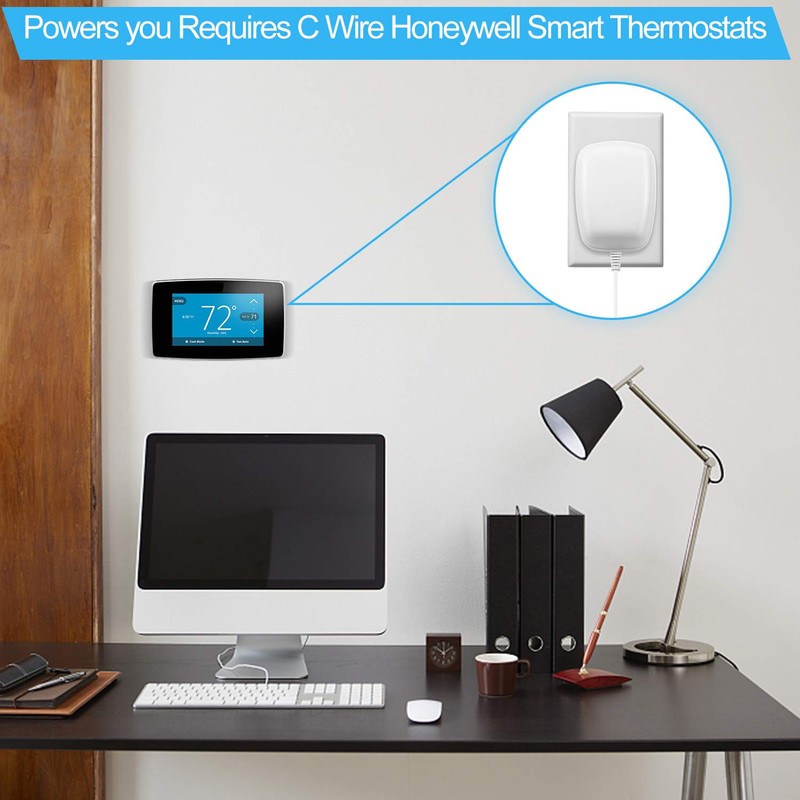 24 Volt Power Adapter/Transformer,C-Wire Adapter Thermostat，Compatible with All Versions of