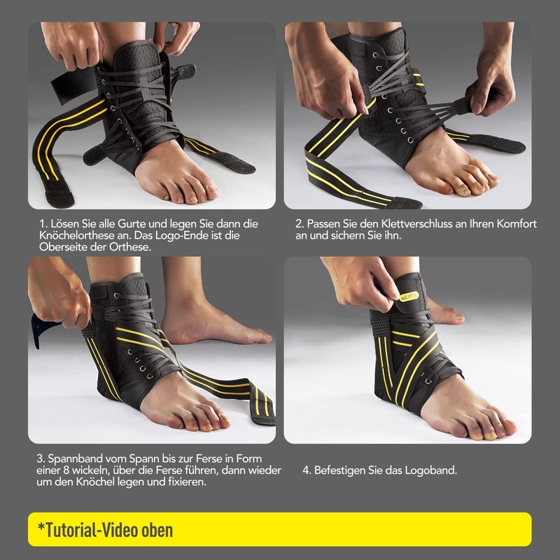 AGPTEK Ankle Bandage Left/Right, Adjustable Ankle Brace Ankle Bandage with