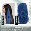 RUNATURE Blue Extensions, Bondings, Real Hair, 1 g, Keratin, Remy