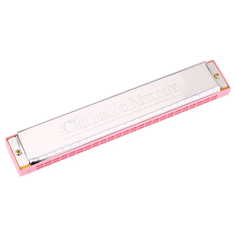 24 Holes Key of C Metal Harmonica Mouth Organ Children