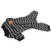 Dog Pajamas Warm 4 Legged High Collar Soft Stretchy Striped