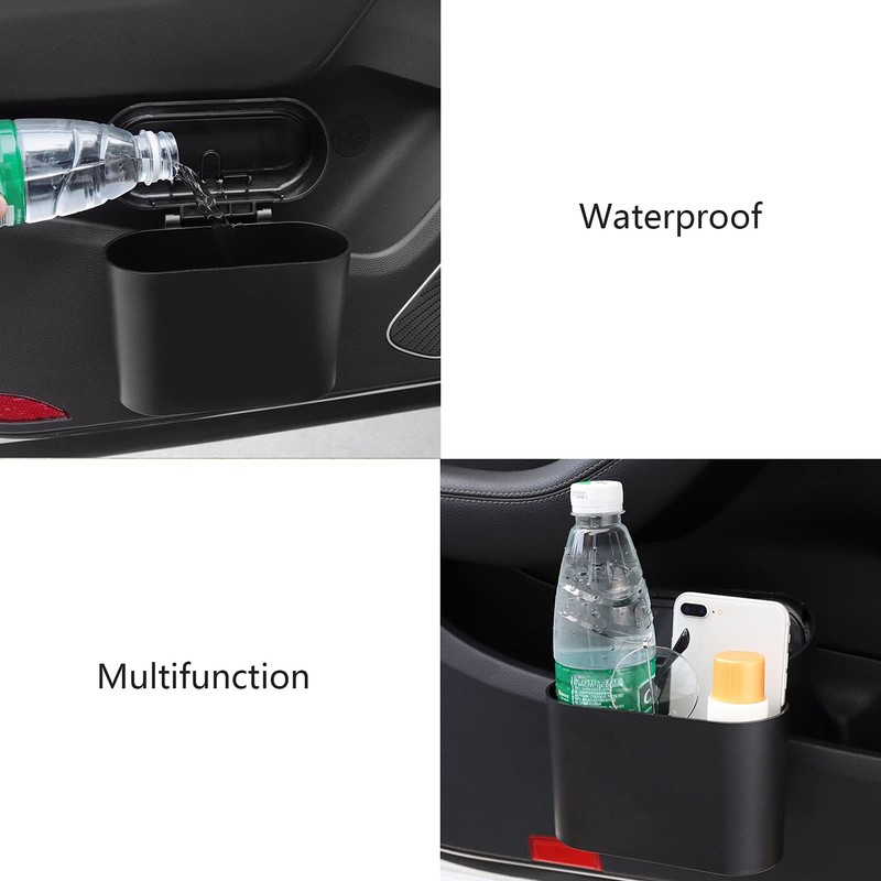 Car Trash Can Bin with Lid - 2 Packs Universal