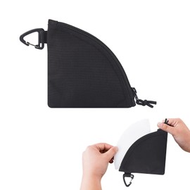ZHEJIA Coffee Filter Case for Hario V60 Paper Filter, Cone Case, Camping, Outdoor, Paper Filter Case, Cone Waterproof and Dustproof, Camping, Outdoor, Carabiner Included, Lightweight, Portable, Home