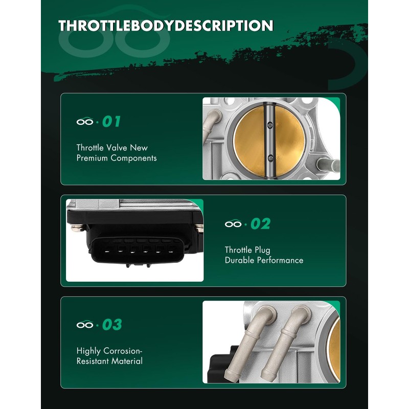 Throttle body Assembly,SCITOO compatible for Honda for Accord LX EX