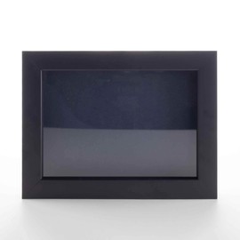 Black 24x36 Large Shadow Box Display Wooden Frame with Navy Acid-Free Backing UV Acrylic & Hanging Hardware - with 3/4" Usable Depth - Great Jersey Frame Display Case Shadowbox