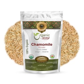 Organic Way Chamomile Flowers Cut & Sifted - Organic, Kosher & USDA Certified - 1/2 LBS