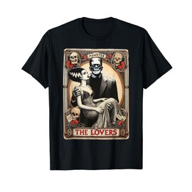 The Monster Frankenstein And Bride The Lovers Tarot Card T-Shirt