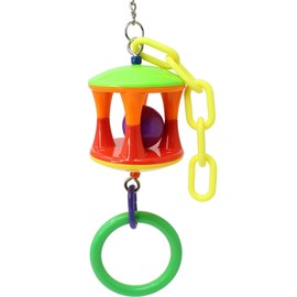 Bonka Bird Toys 3580 Ring Drum Medium Bird Toy Conure African Grey Plastic