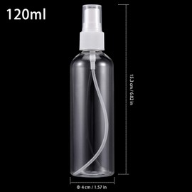 ZEONHAK 50 Pack 4oz Plastic Spray Bottles, Clear Spray Bottles with Caps, Fine Mist Spray Bottle For Essential Oils, Facial Spray, Hair Spray, Perfumes and Other Liquids, Refillable