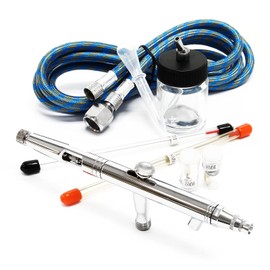 Wiltec Airbrush Gun Type 182K with Double Action Function, Nozzle Diameter 0.2-0.5 mm, 1 Colour Cup, Adapter for Model Making, Nail Art etc.