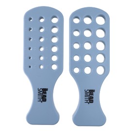 The Beadsmith Wire Chain Drawplate, Durable Plastic with Handle, 2 Paddles, 33 Holes - Diameter Range 1.5 – 14.5mm – Smooth, Shape and Condense Knitted, Crocheted, Woven or Braided Wire