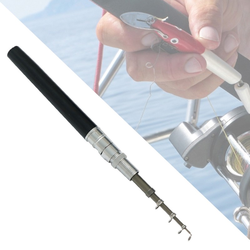 Mini Portable Telescopic Pocket Pen Shape Fishing Rod Pole &