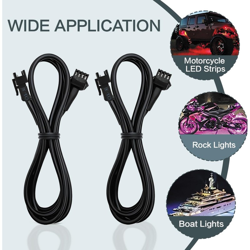 Rock Light Extension Wire 4 Pin 8 Pcs 4 Pin
