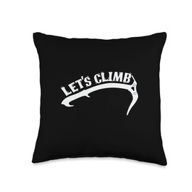 Let's climb Extreme Sports Ice Climbing Winter Throw Pillow