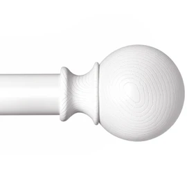 BRIOFOX White Curtain Rods for Windows 72 to 144 Inch(6-12ft) - 1'' Diameter Heavy Duty Curtain Rods with Imitation Wood Grain Pattern Finials,Adjustable Decorative Curtain Rods Set,28-144''