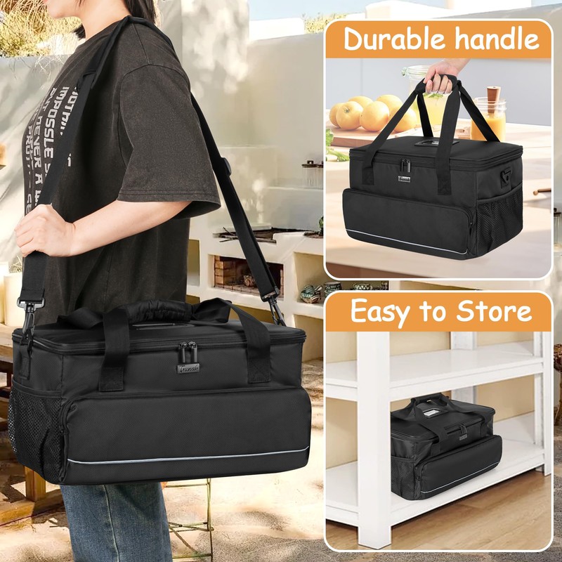 Trunab Mason Jar Storage Bag Insulated 8 Canning Organizer, with