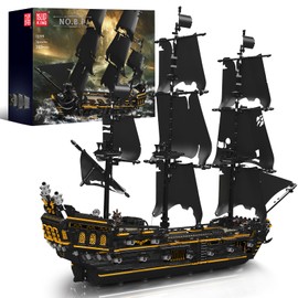 Mould King 13199 Pirates Ship Model Building Blocks Kits, MOC Large Black Pearl Sailboat Model Construction Set to Build, Gift for Kids Age 8+/Adults Collections Enthusiasts (3180+ Pieces)
