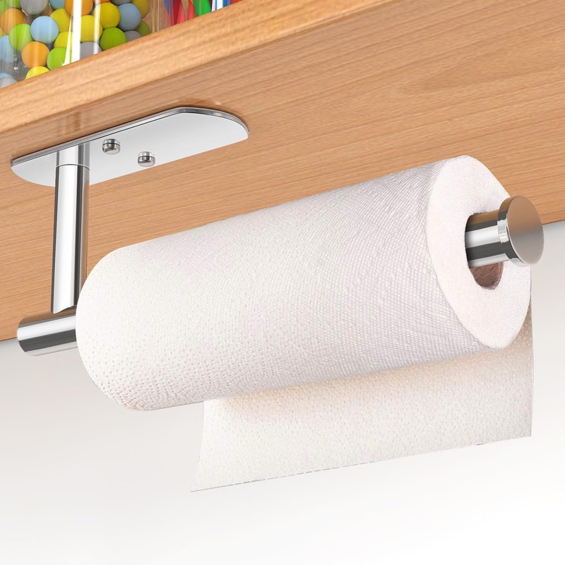 VAEHOLD Self Adhesive Paper Towel Holder Under Cabinet Mount, Wall