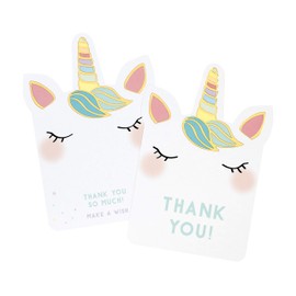 Talking Tables Party Decorations Kids Birthday Partyware Tableware Unicorn Thank You Cards 8Pk, Paper