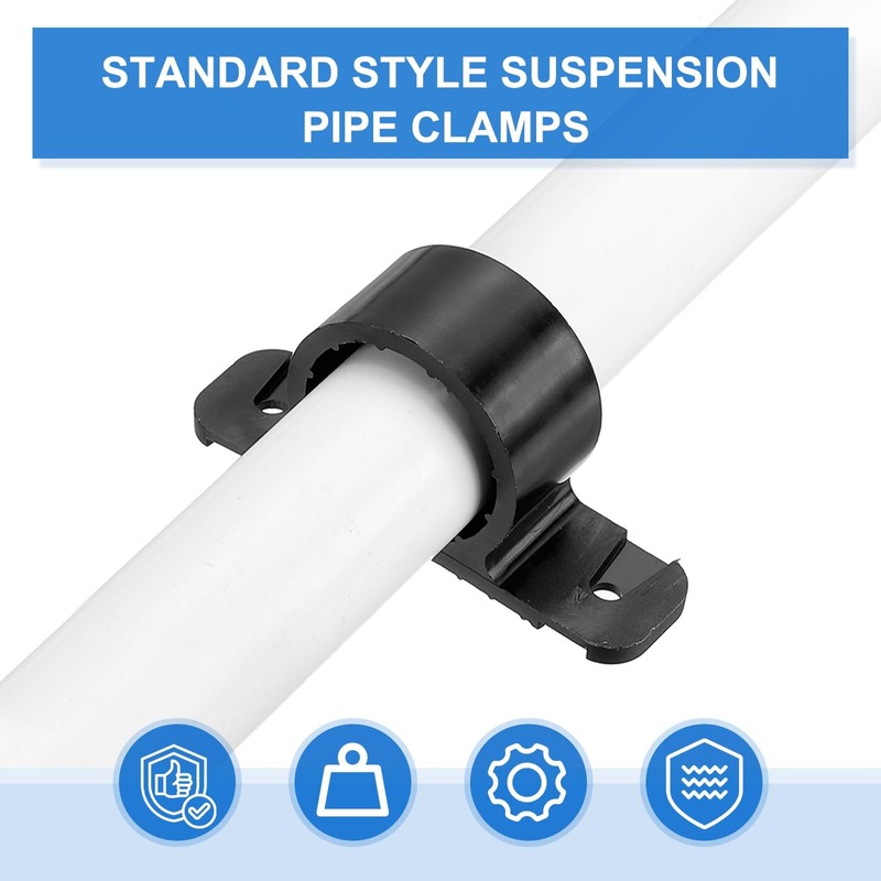 PATIKIL Suspension Pipe Clamps 1 Inch, 10 Pack Standard Tubing