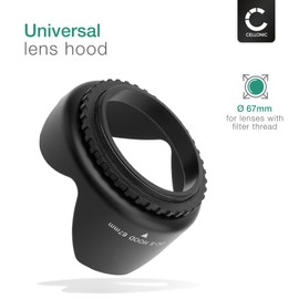 CELLONIC Lens Hood Compatible with Diameter 67 mm – Filter Thread Diameter 67 mm Lens Hood Camera Lens Hood