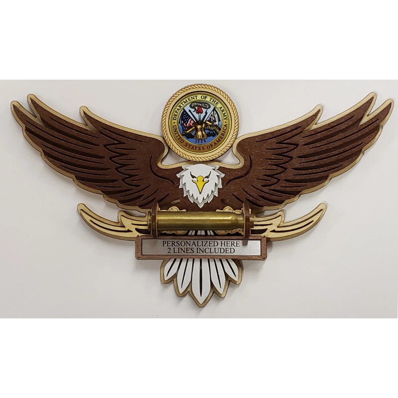 21 Gun Salute Military Funeral Bullet Shell Casing Wall Holder