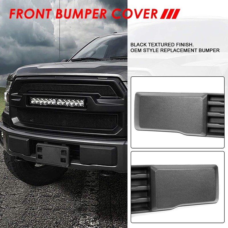 Auto Dynasty OE Style Front Bumper Trim Panel+License Plate Bracket