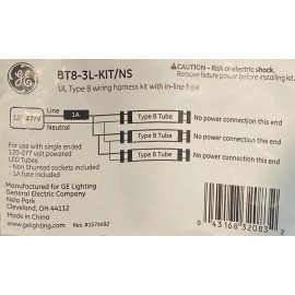 GE Lighting (6 kits) GE 32083 - 3-Lamp Wiring Harness Kit for LED Tubes;  Each Kit includes