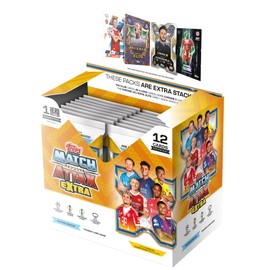 Topps UCC Match Attax Extra 2026 - Full Box - contiene 32 bustine Match Attax Extra (12 carte per bustina). Include un Hero Packet garantito per ogni box.