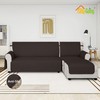 Easy-Going Waterproof Sectional Couch Covers with Chaise 2-Piece Non Slip