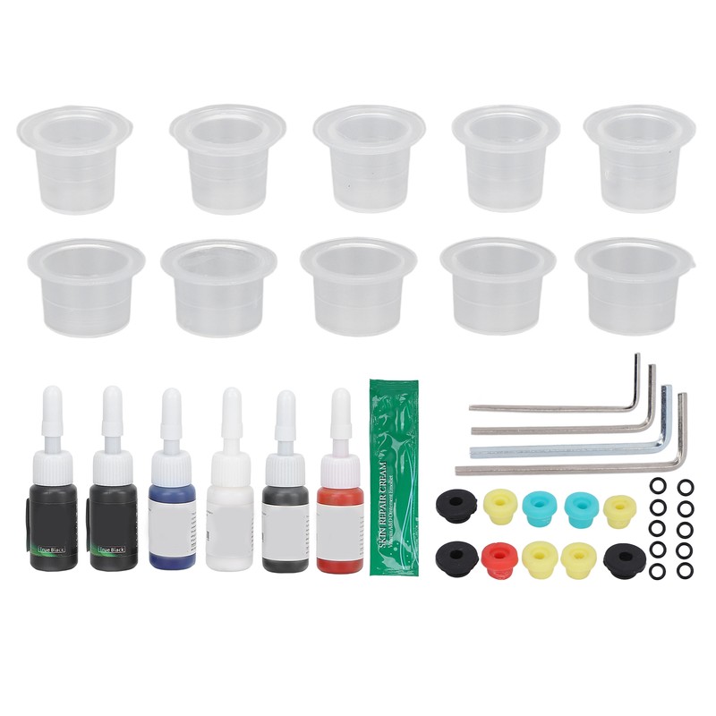 Professional Tattoo Machine Kit Tattoo Power Supply 10 Wraps Complete