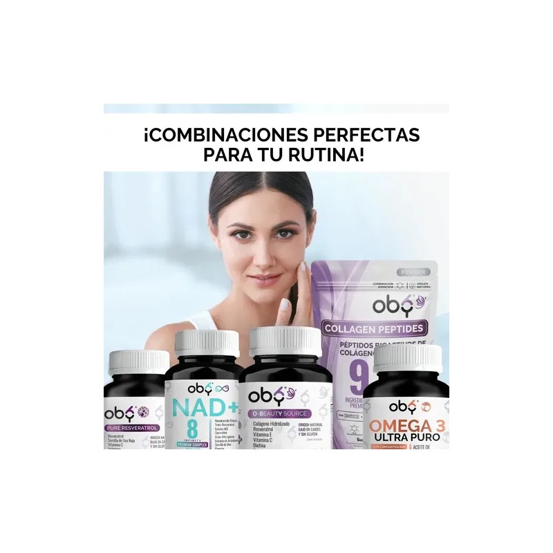 Oby Colageno Hidrolizado Resveratrol Biotina Keratina Vitamina Suplemento Antioxidante Vitybell