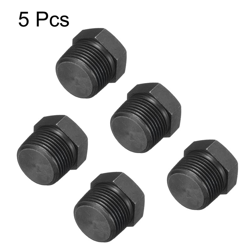sourcing map 5Pcs 3/4 NPT Outer Hex Head Thread Pipe
